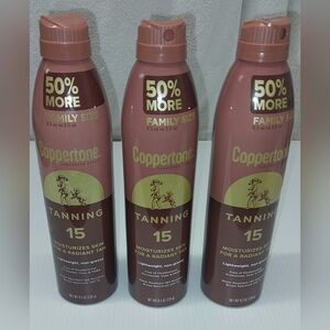 Coppertone Tanning SPF 15 Non-Greasy Broad Spectrum Spray 8.3 oz, Exp2028 3/CAN